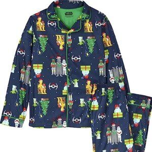 ✨✨Free Shipping Christmas Star Wars Mandalorian Flannel Pajama Set L(12/14) NWT